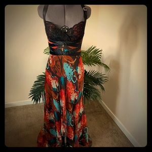 Vintage NWT CACHE Silk Chiffon Evening Gown Sz 6